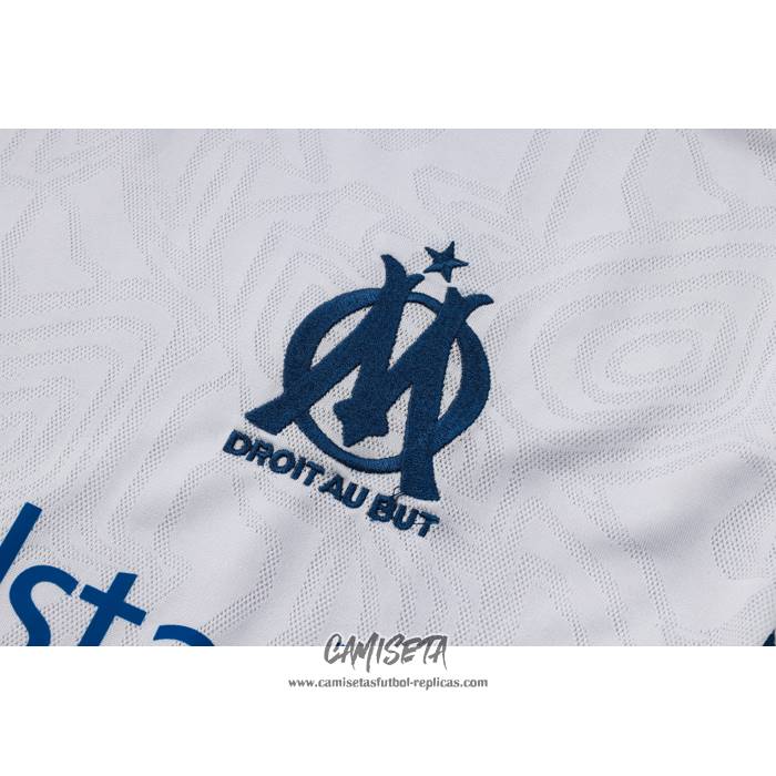 Chandal del Olympique Marsella 2024-2025 Manga Corta Blanco - Pantalon Corto